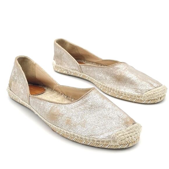 Rag & Bone Georgie Silver Platinum Espadrille Slip-On Shoe Women’s Size 39.5 | 9 - Picture 3 of 16